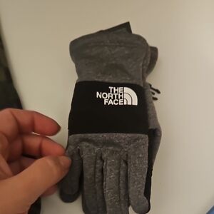 The North Face Charcoal and Black Gloves